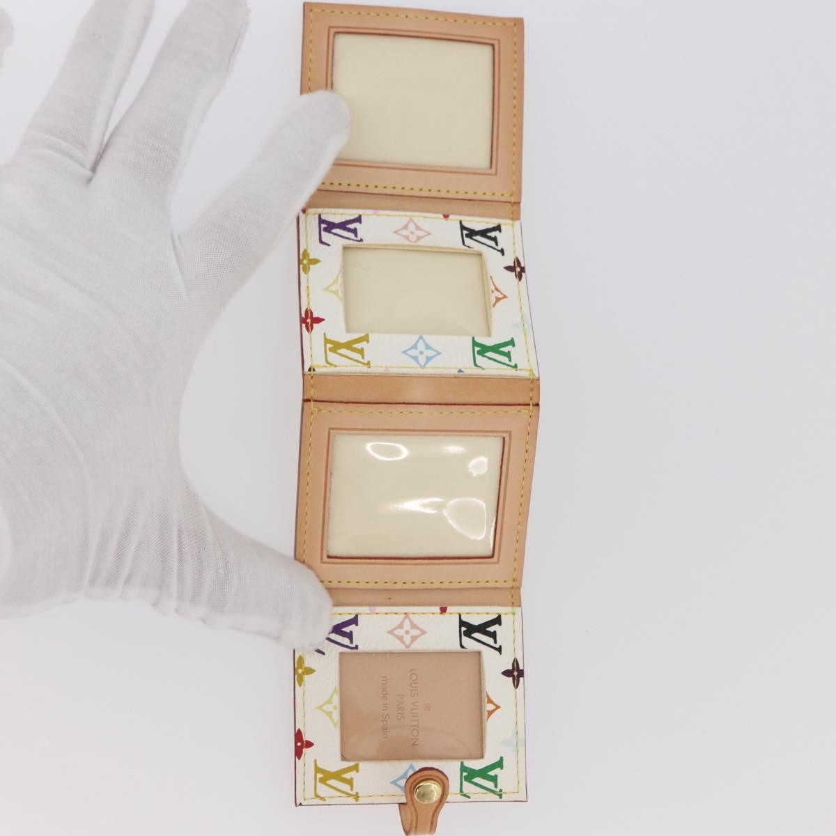 Louis Vuitton LOUIS VUITTON Multicolor Porto Photo 4 Vole Photo Case White M58005 Authentic BAZ610V Bag