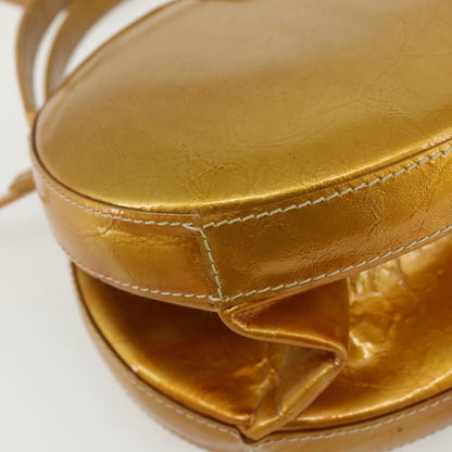 Loewe LOEWE Hand Bag Patent leather 2way Gold Authentic ka527