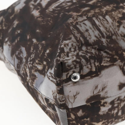 Prada PRADA Hand Bag Nylon 2way Brown Silver Authentic 163076