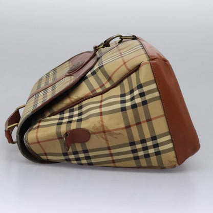 Burberrys Burberrys Nova Check Boston Bag PVC 2way Beige Authentic MX139