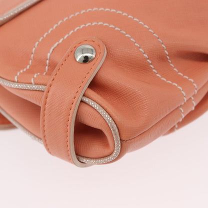 Salvatore Ferragamo Salvatore Ferragamo Gancini Shoulder Bag Leather Pink Silver Authentic BA11212