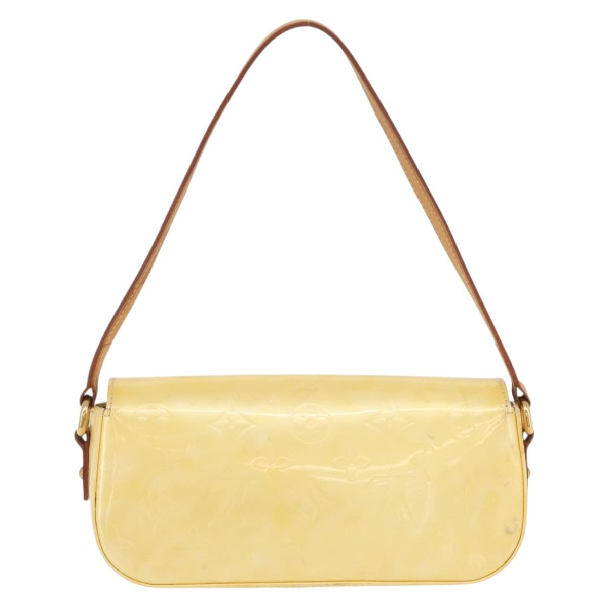 Louis Vuitton LOUIS VUITTON Monogram Vernis Malibu Street Bag Perle M91507 LV Authentic BAZ639