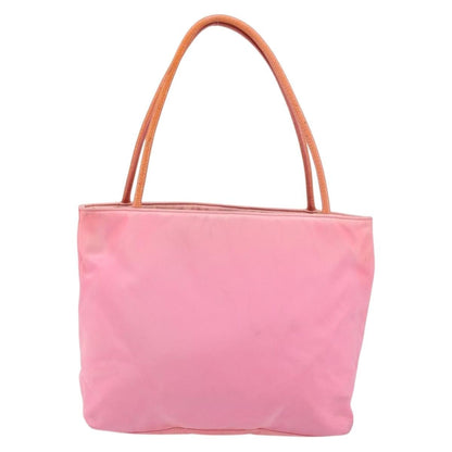 Prada PRADA Tote Bag Nylon Pink Gold Authentic 161648