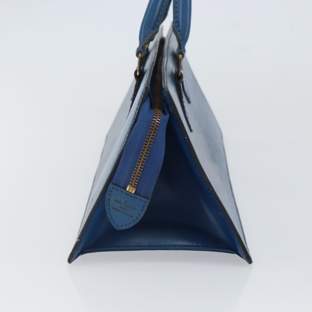 Louis Vuitton LOUIS VUITTON Epi Sac Triangle Hand Bag Blue M52095 LV Authentic 164160