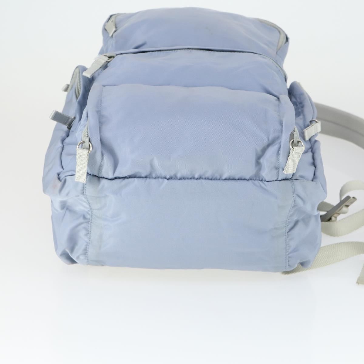 Prada PRADA Backpack Nylon Light Blue Silver Authentic 169576 Bag