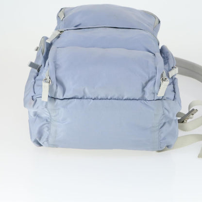 Prada PRADA Backpack Nylon Light Blue Silver Authentic 169576 Bag