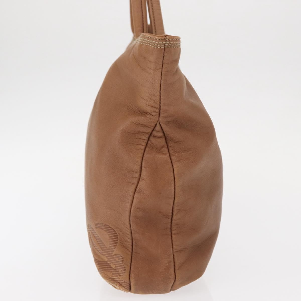 Loewe LOEWE Anagram Tote Bag Leather Brown Gold Authentic 151671