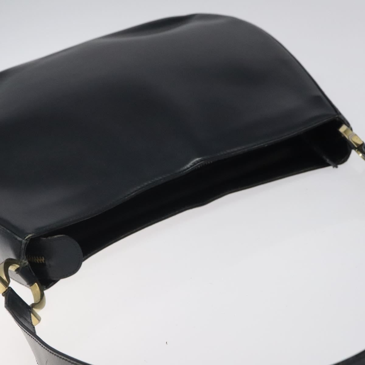 Salvatore Ferragamo Salvatore Ferragamo Shoulder Bag Leather Black Gold Authentic bs25932