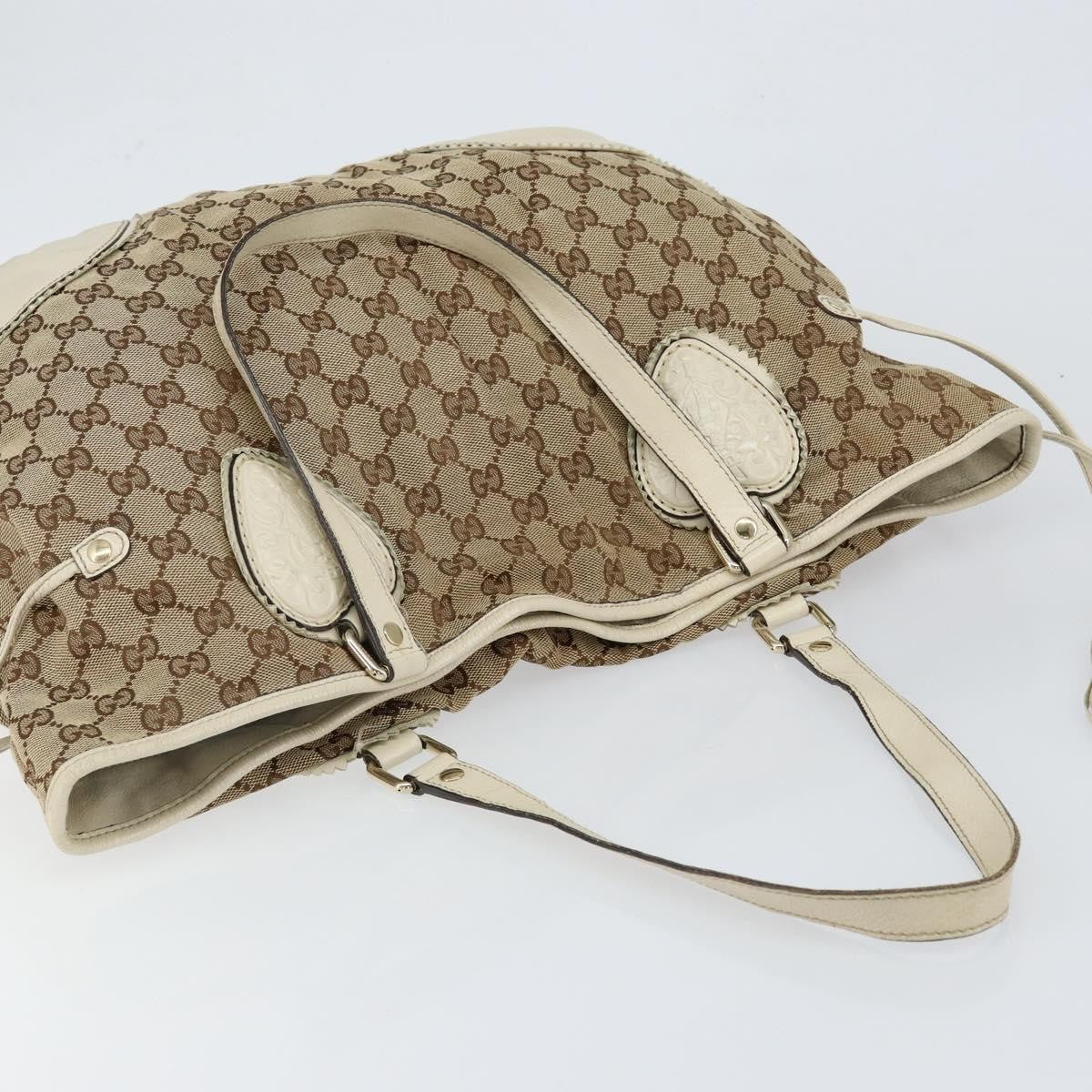 Gucci GUCCI GG Canvas Tote Bag Beige Gold 211954 Authentic 146633