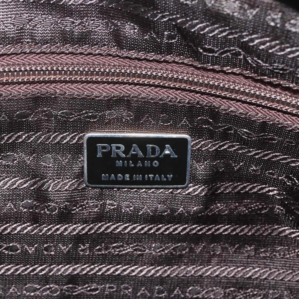 Prada PRADA Shoulder Bag Nylon Brown Authentic 162341