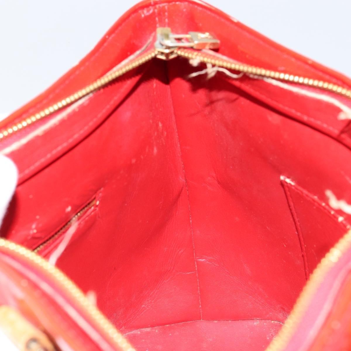Louis Vuitton LOUIS VUITTON Monogram Vernis Houston Hand Bag Rouge M91092 LV Authentic bs30835