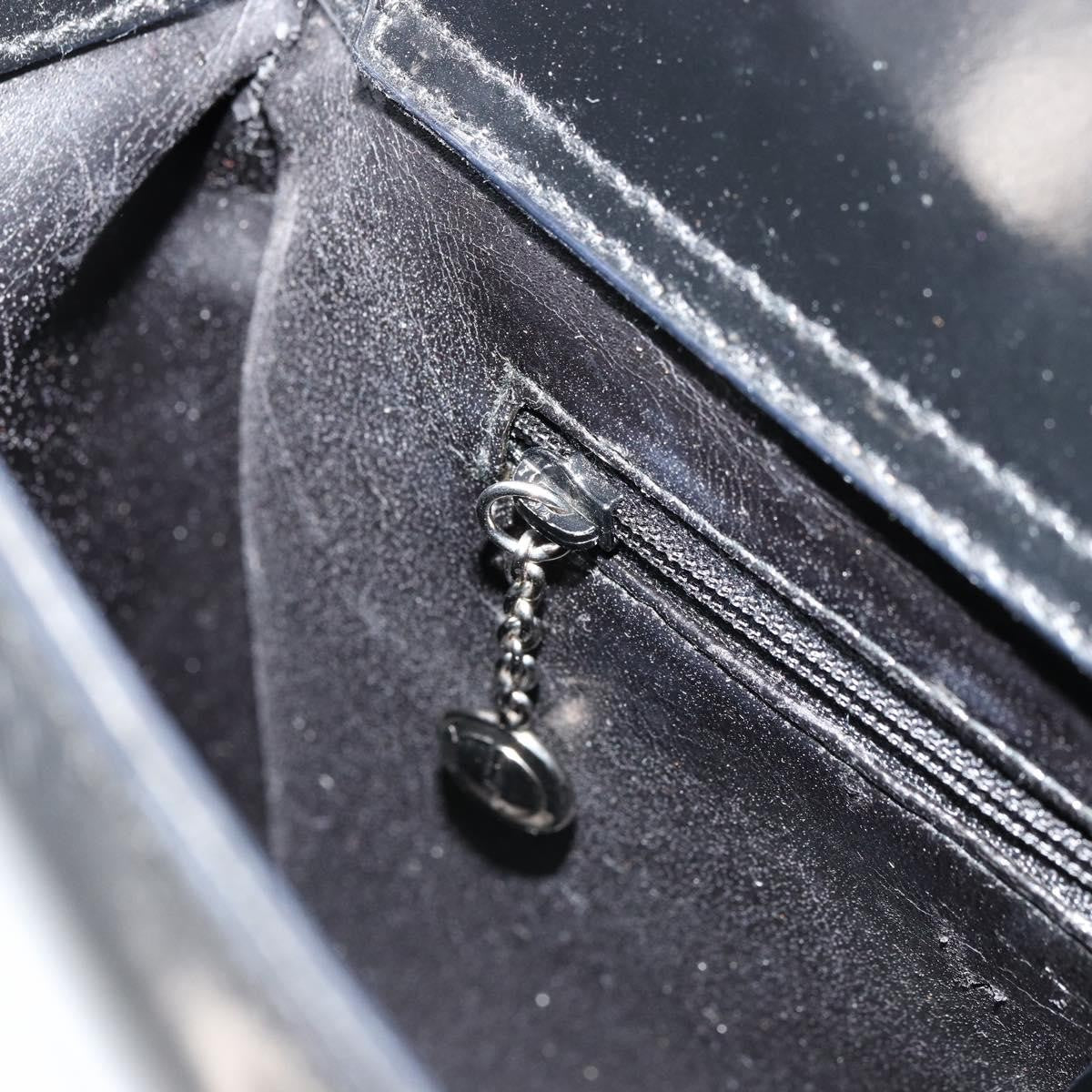 Gucci GUCCI Soho Shoulder Bag Patent leather Black Silver Authentic 179948