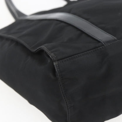Prada PRADA Hand Bag Nylon Black Silver Authentic 153784