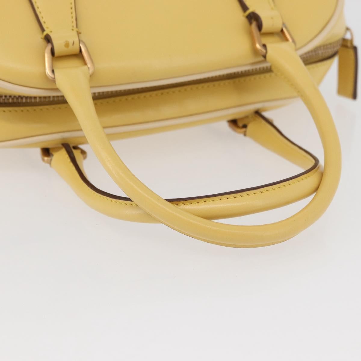 Prada PRADA Hand Bag Leather Yellow Gold Authentic mr2207