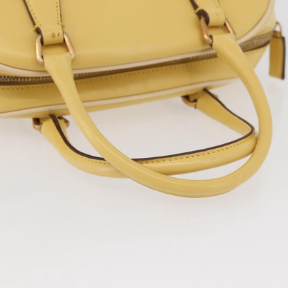 Prada PRADA Hand Bag Leather Yellow Gold Authentic mr2207