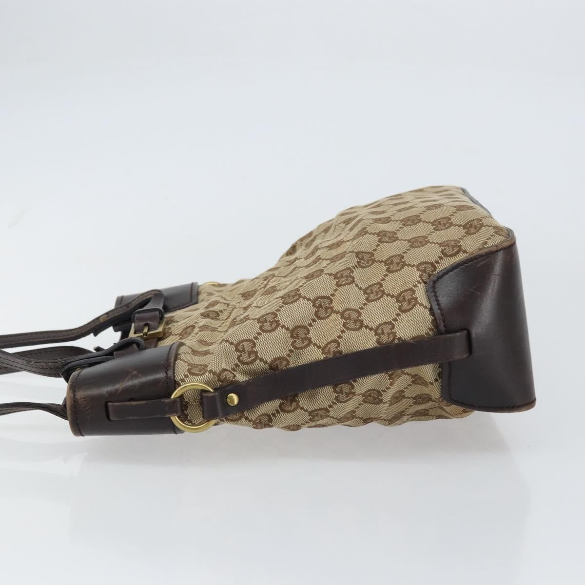 Gucci GUCCI GG Canvas Tote Bag Beige Gold 107757 Authentic ka751