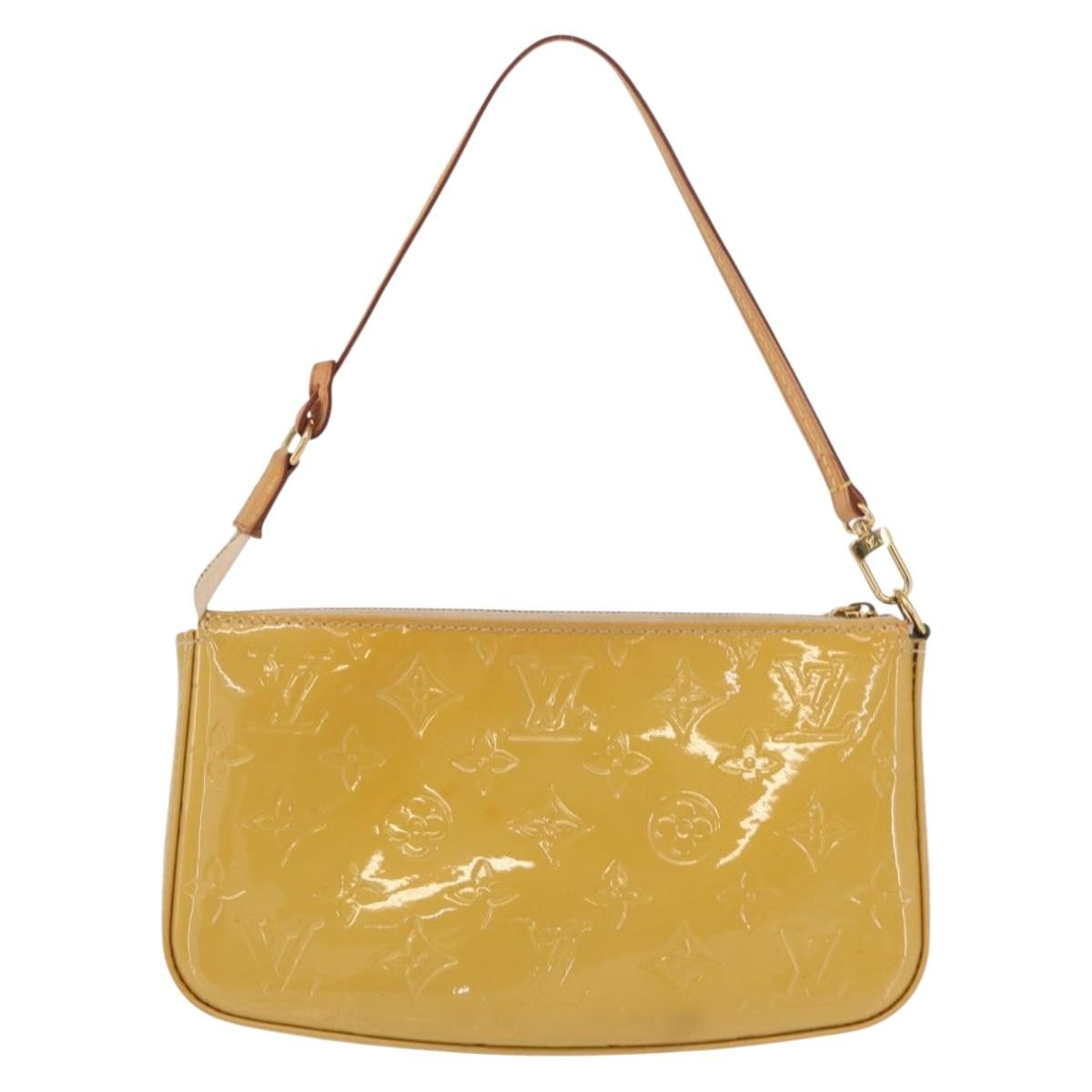 Louis Vuitton LOUIS VUITTON Vernis Pochette Accessoires Accessory Pouch Citrin LV Authentic 161520 Bag