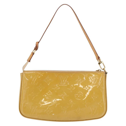Louis Vuitton LOUIS VUITTON Vernis Pochette Accessoires Accessory Pouch Citrin LV Authentic 161520 Bag