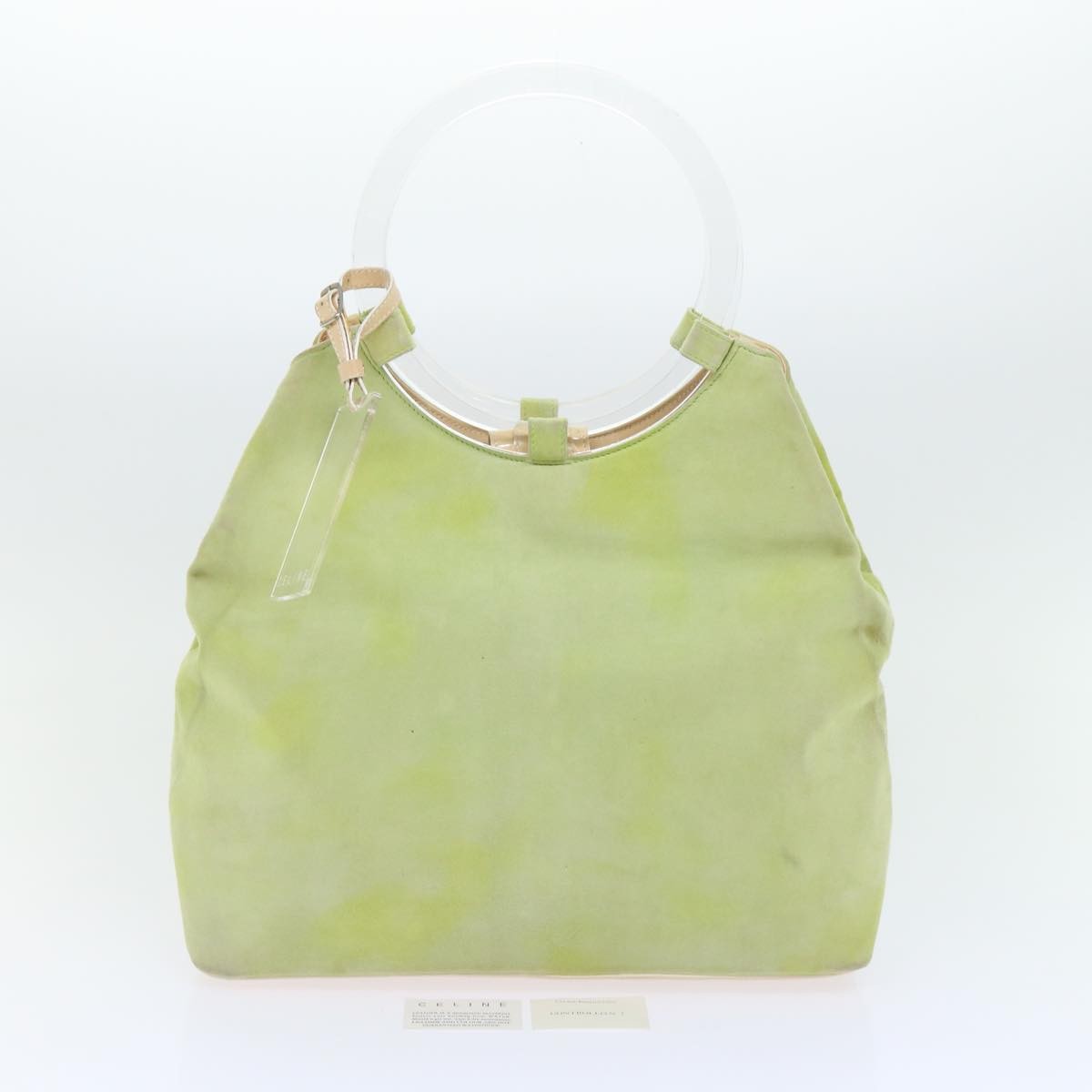 Celine CELINE Hand Bag Suede Green Authentic 53736V