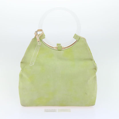 Celine CELINE Hand Bag Suede Green Authentic 53736V