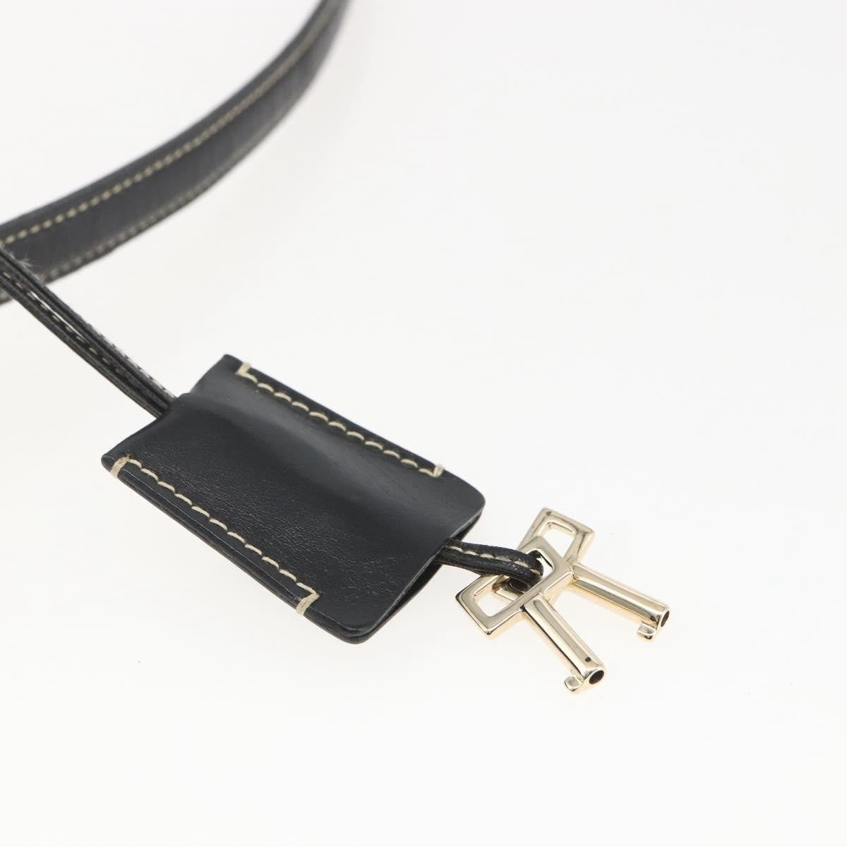 Gucci GUCCI Shoulder Bag Leather Black Gold 001 4214 Authentic 148566