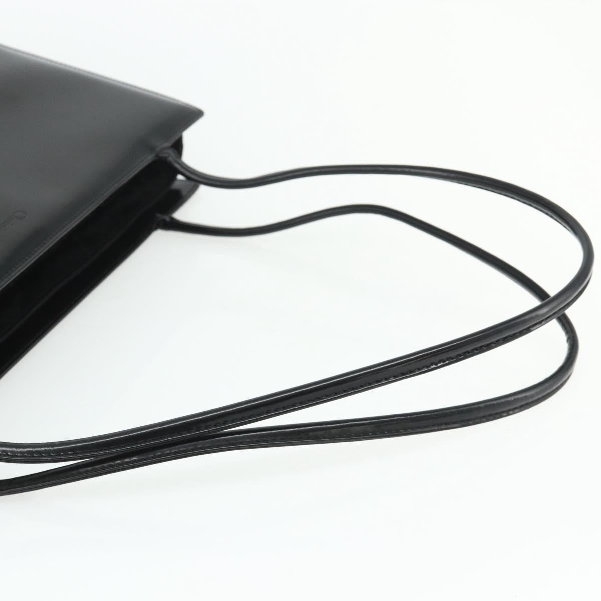 Dior Christian Dior Tote Bag Patent leather Black Silver Authentic 176564A