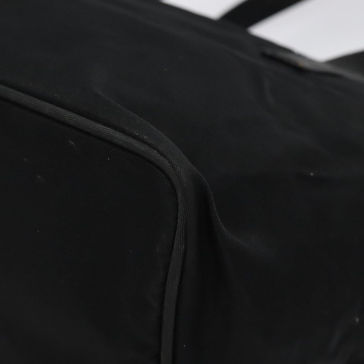 Prada PRADA Hand Bag Nylon Black Silver Authentic 118193