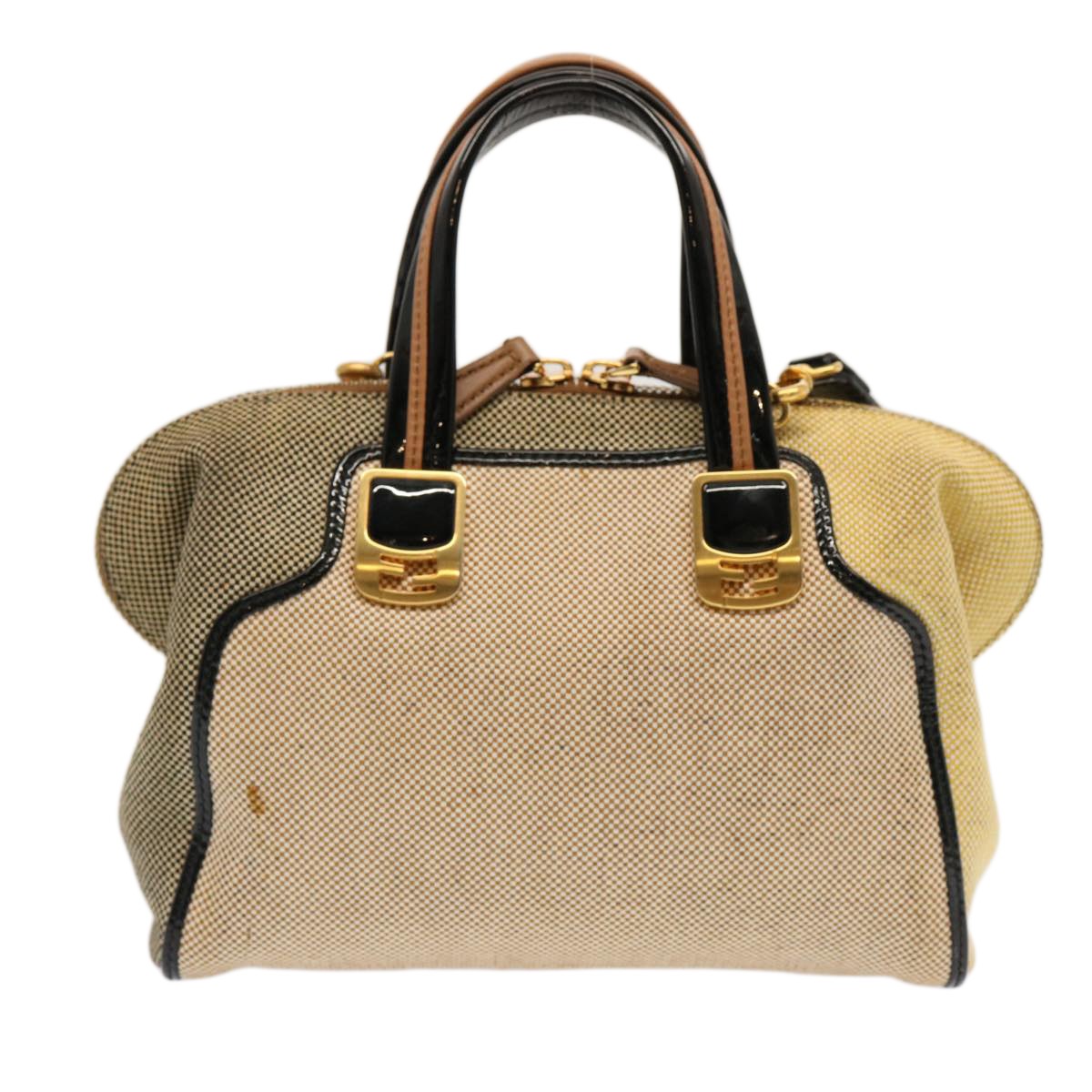 Fendi FENDI Hand Bag Canvas 2way Beige Authentic 70343