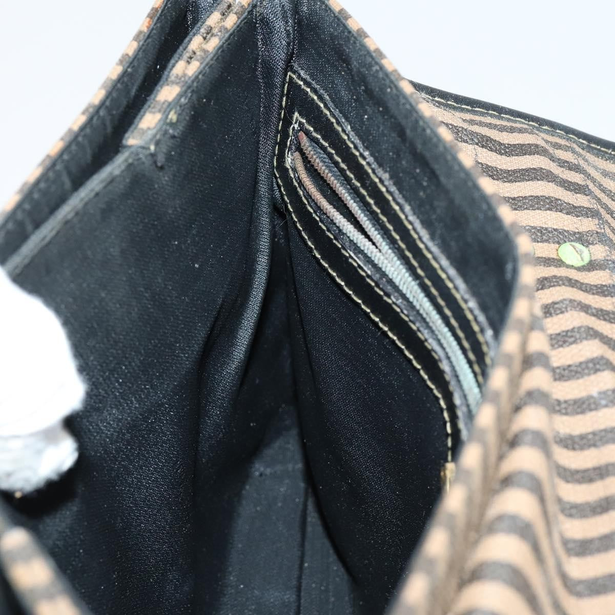 Fendi FENDI Pecan Canvas Hand Bag 2way Black Brown Authentic mr1555