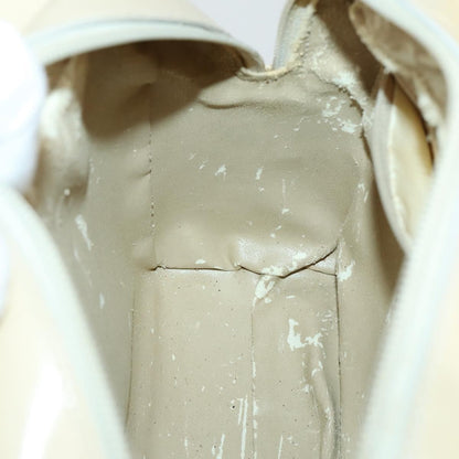 Gucci GUCCI Hand Bag Patent leather 2way Beige Silver 000 1274 0505 Authentic 155235
