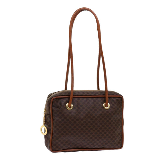 Celine CELINE Macadam Canvas Shoulder Bag PVC Brown Authentic 69901