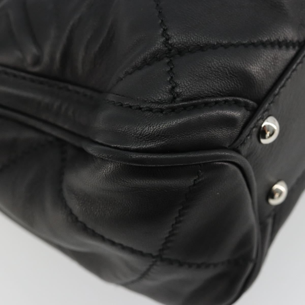 Salvatore Ferragamo Salvatore Ferragamo Hand Bag Leather Black Silver Authentic 178908A