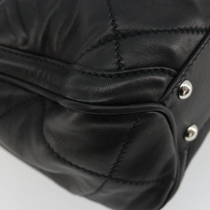 Salvatore Ferragamo Salvatore Ferragamo Hand Bag Leather Black Silver Authentic 178908A