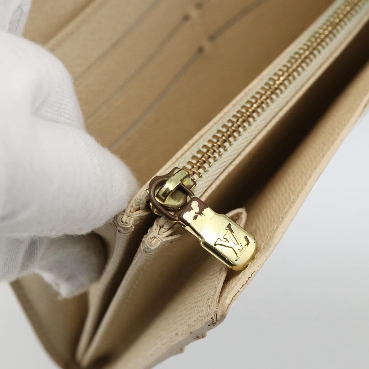Louis Vuitton LOUIS VUITTON Damier Azur Portefeuille Sarah Long Wallet N61735 LV Authentic YKZ1187 Bag