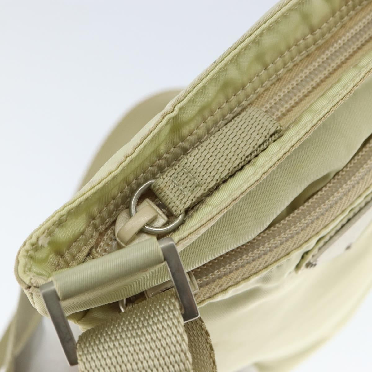 Prada PRADA Shoulder Bag Nylon Ivory Silver Authentic 146915