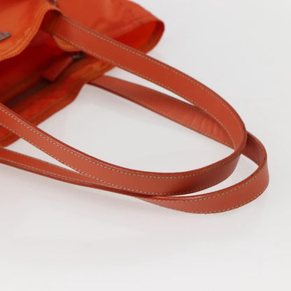 Prada PRADA Tote Bag Nylon Orange Silver Authentic 142868