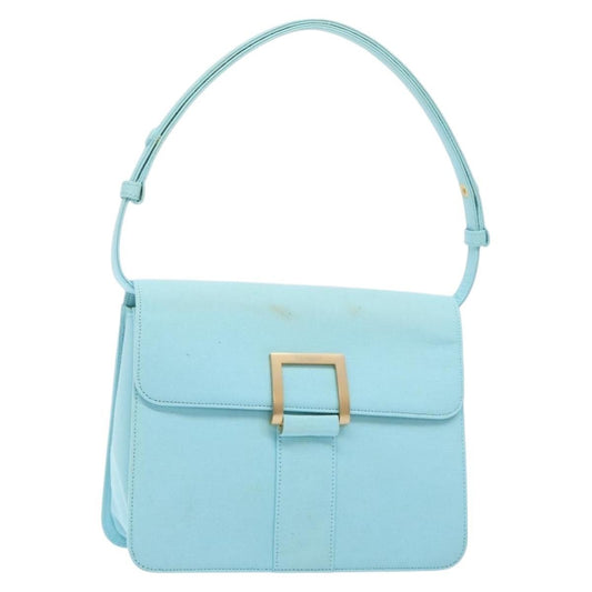 Saint Laurent SAINT LAURENT Shoulder Bag Canvas Light Blue Authentic BA5491
