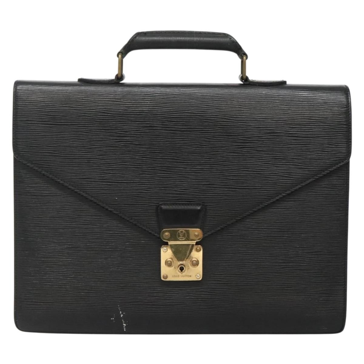 Louis Vuitton LOUIS VUITTON Epi Serviette Conseiller Business Bag Black M54422 LV Authentic bs28107