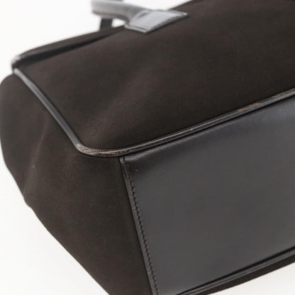 Gucci GUCCI Hand Bag Suede Brown Silver 000 0844 Authentic 166700