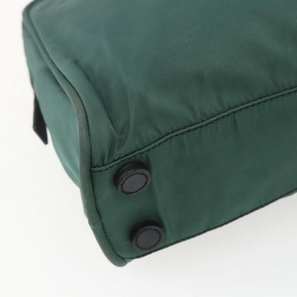 Prada PRADA Hand Bag Nylon Green Silver Authentic 154193