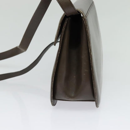 Salvatore Ferragamo Salvatore Ferragamo Gancini Shoulder Bag Leather Brown Gold Authentic 128109