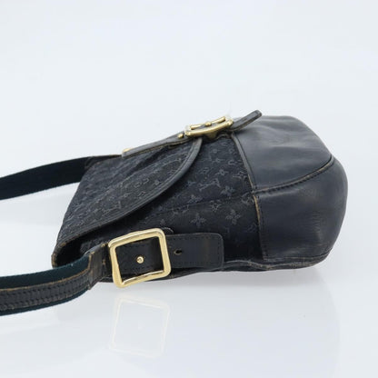 Louis Vuitton LOUIS VUITTON Monogram Mini Belanger Shoulder Bag Black M92672 LV Authentic 172756