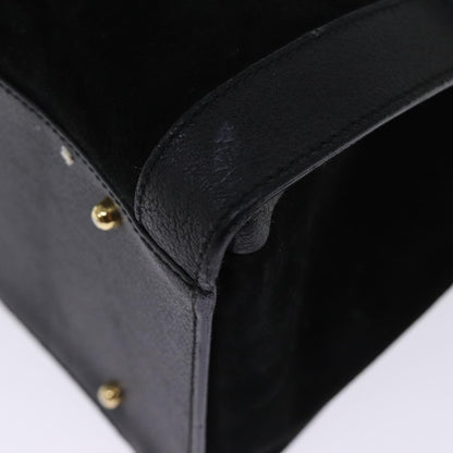 Gucci GUCCI Bamboo Tote Bag Suede Black 002 1186 0259 Authentic 75677