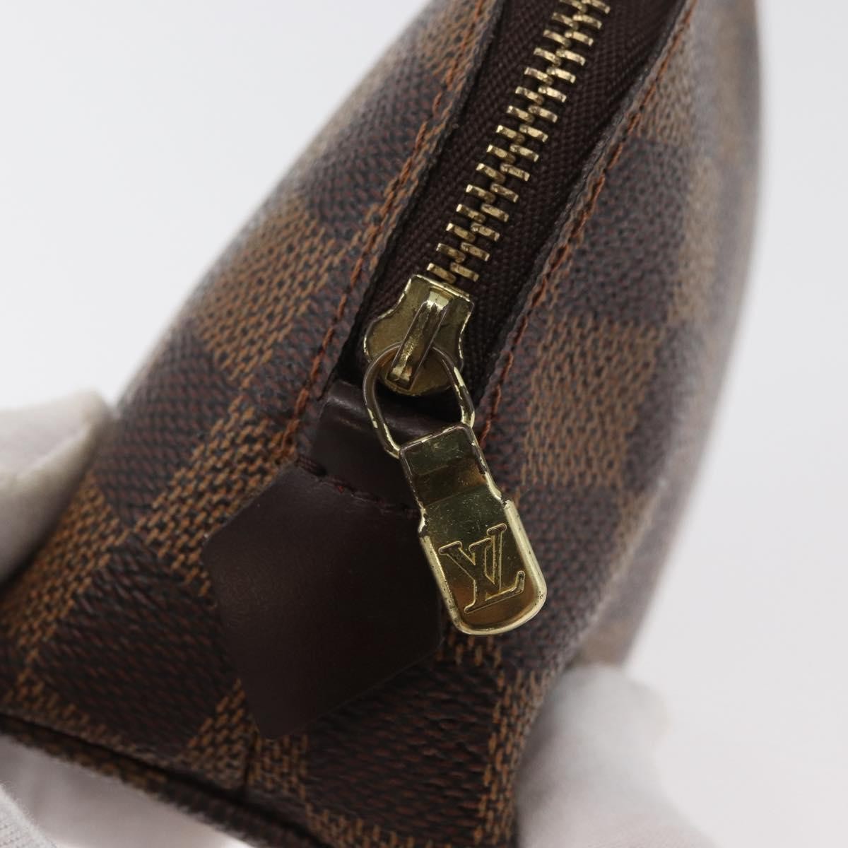 Louis Vuitton LOUIS VUITTON Damier Ebene Pochette Cosmetic PM Pouch N47516 LV Authentic 178952 Bag