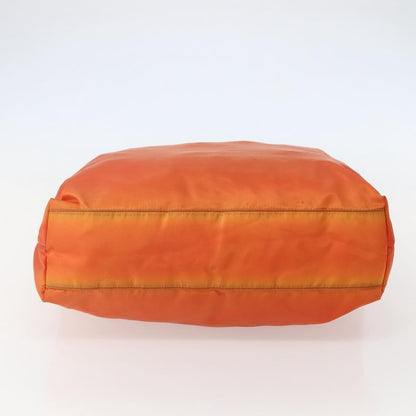 Prada PRADA Tote Bag Nylon Orange Silver Authentic 142868