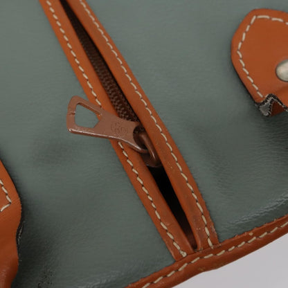Valentino VALENTINO Garment Cover Leather Green Gold Authentic bs31394 Bag