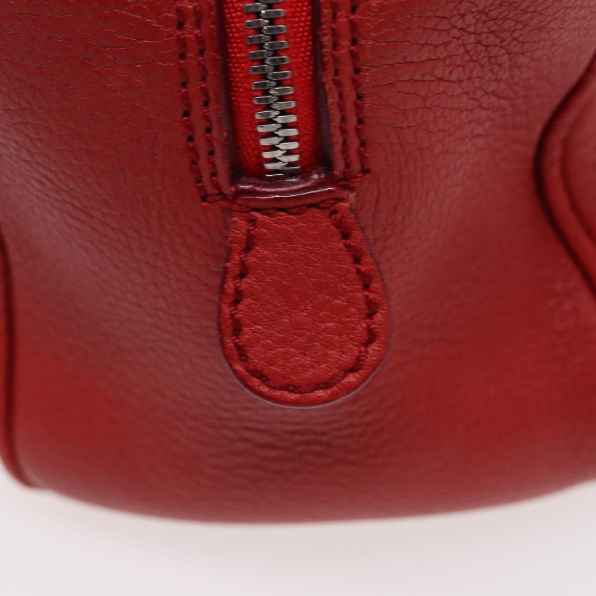 Salvatore Ferragamo Salvatore Ferragamo Gancini Hand Bag Leather 2way Red Authentic 78767