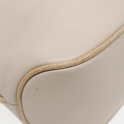 Celine CELINE Horse Carriage Shoulder Bag Leather Beige Gold Authentic 90216