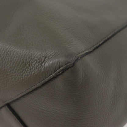Celine CELINE Cabas Phantom Tote Bag Leather Gray Silver Authentic hk3679