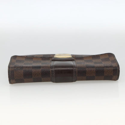 Louis Vuitton LOUIS VUITTON Damier Ebene Portefeuille Sistina Long Wallet N61747 Authentic bs34333 Bag